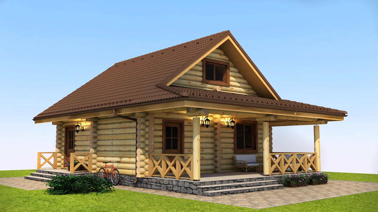 Будинок-баня ECO_DZ-AD_03, візуалізація