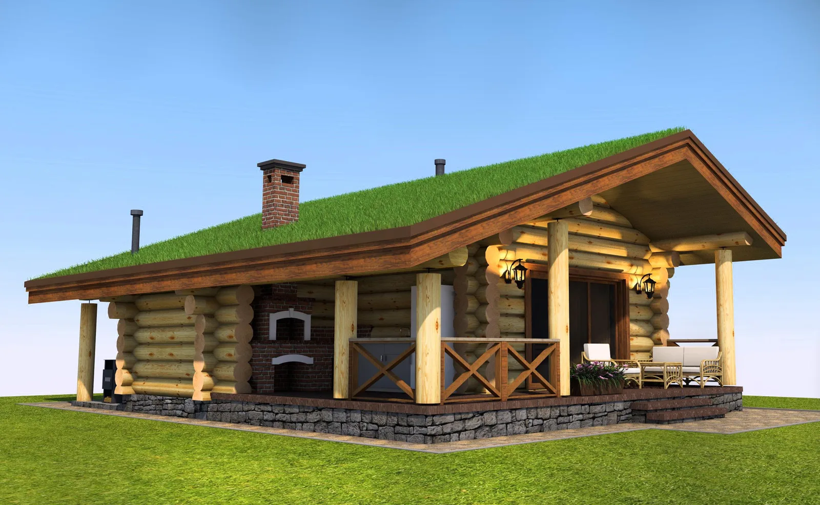 Будинок-баня ECO_DZ-AD_07, візуалізація